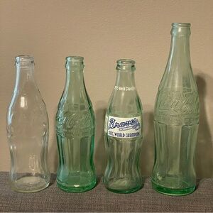 Vintage Coca-Cola Glass Bottle Lot of 4
